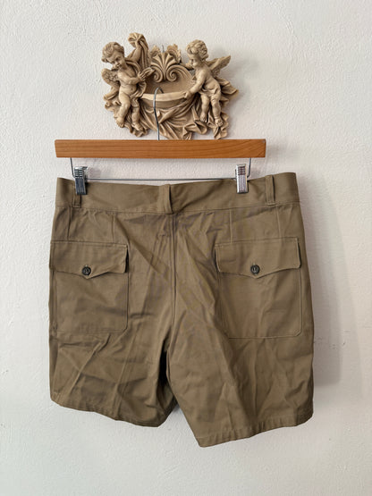 Vintage Italian Army Shorts with Buttons 89 cm