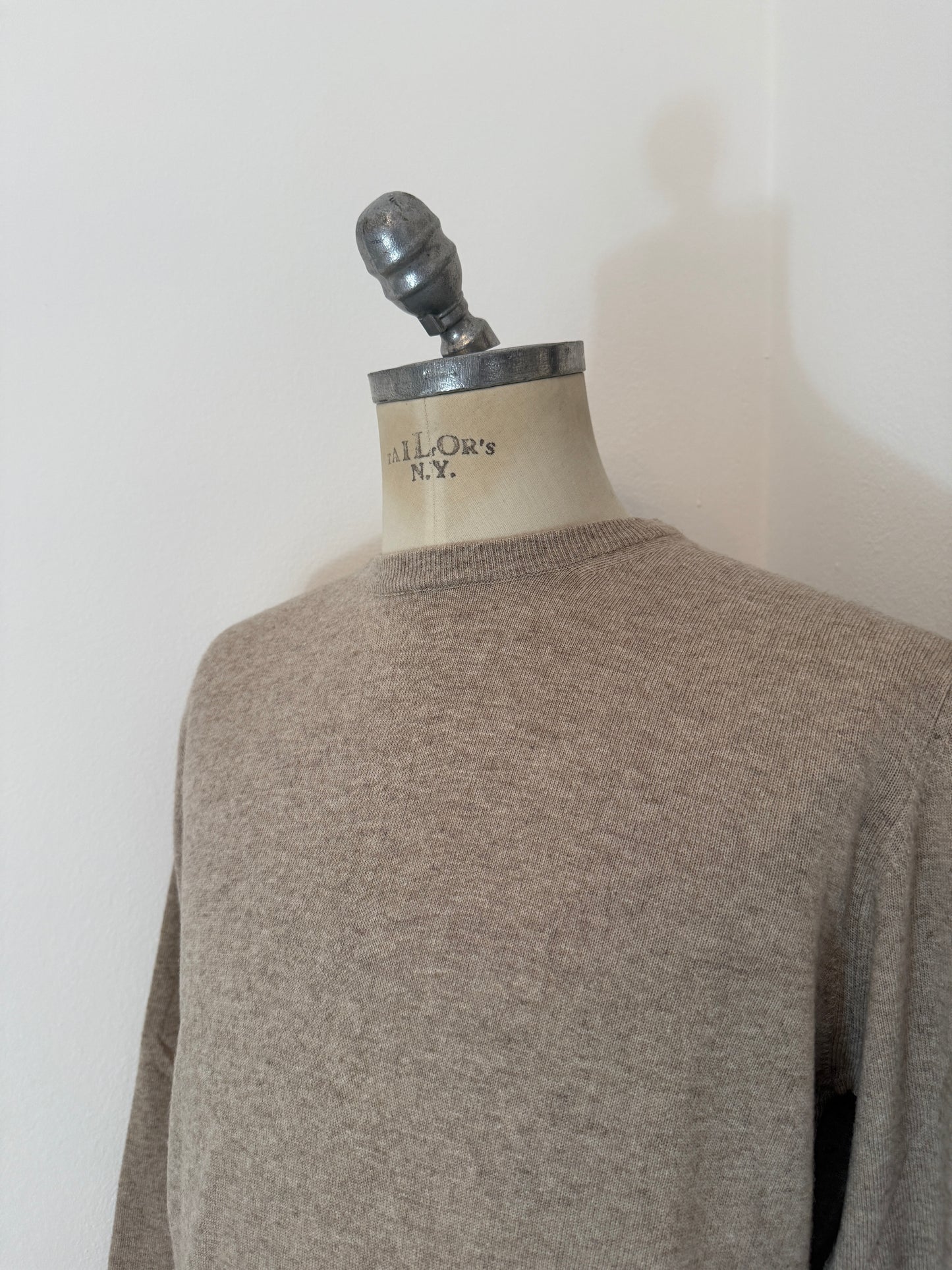 Essential Beige Sweater - Made in Italy