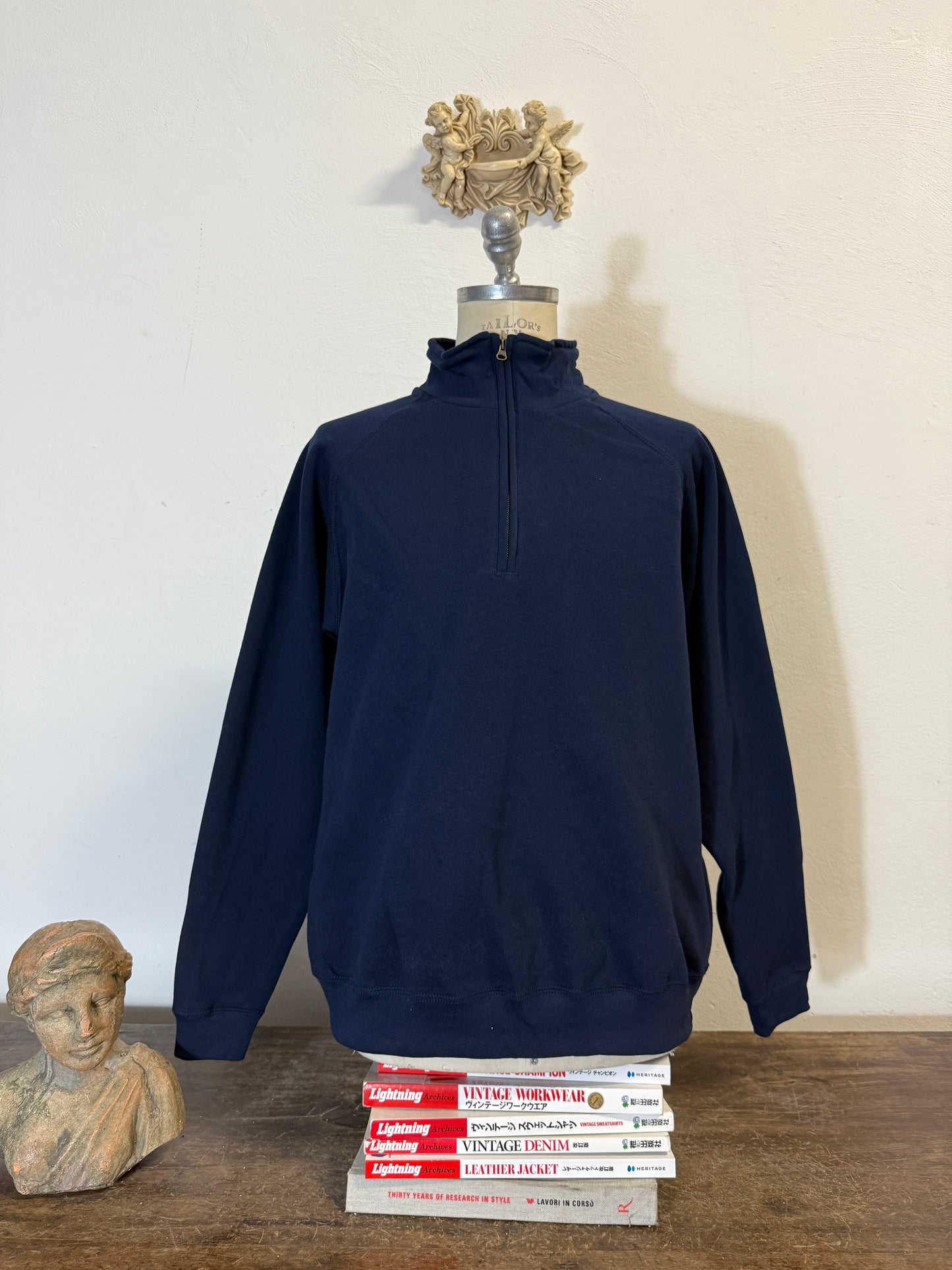 Blue Half Zip Sweatshirt