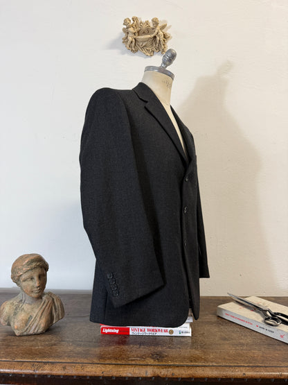 Vintage Black/Grey Wool Blazer