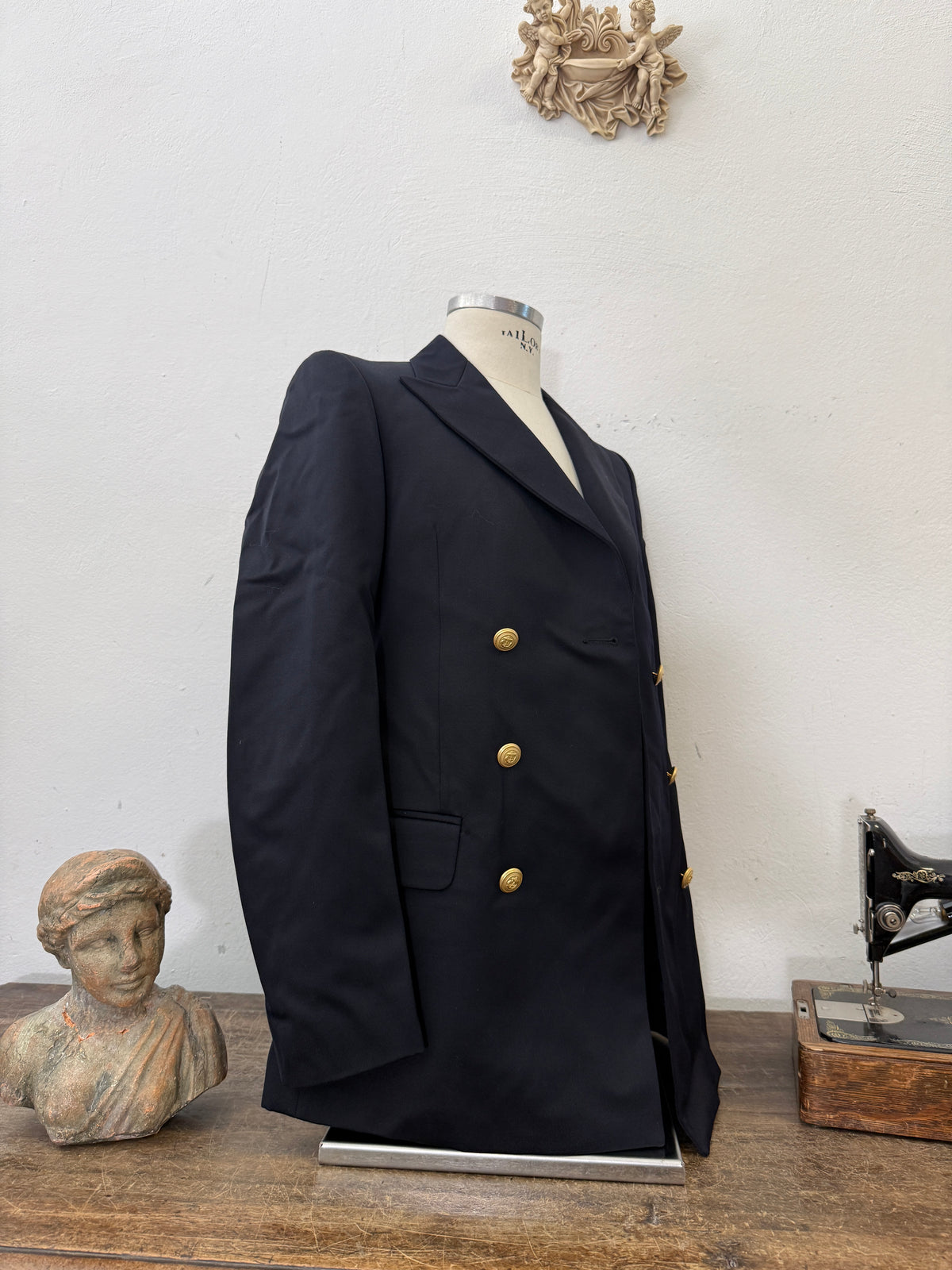 Vintage Italian Navy Double Breasted Jacket “S”