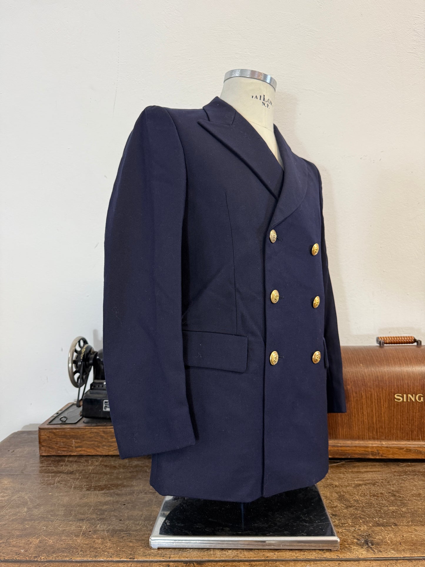 Vintage 00’s Italian Navy Double Breasted Jacket “S”
