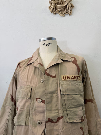 Vintage BDU Camo Jacket Ripstop US Army – L