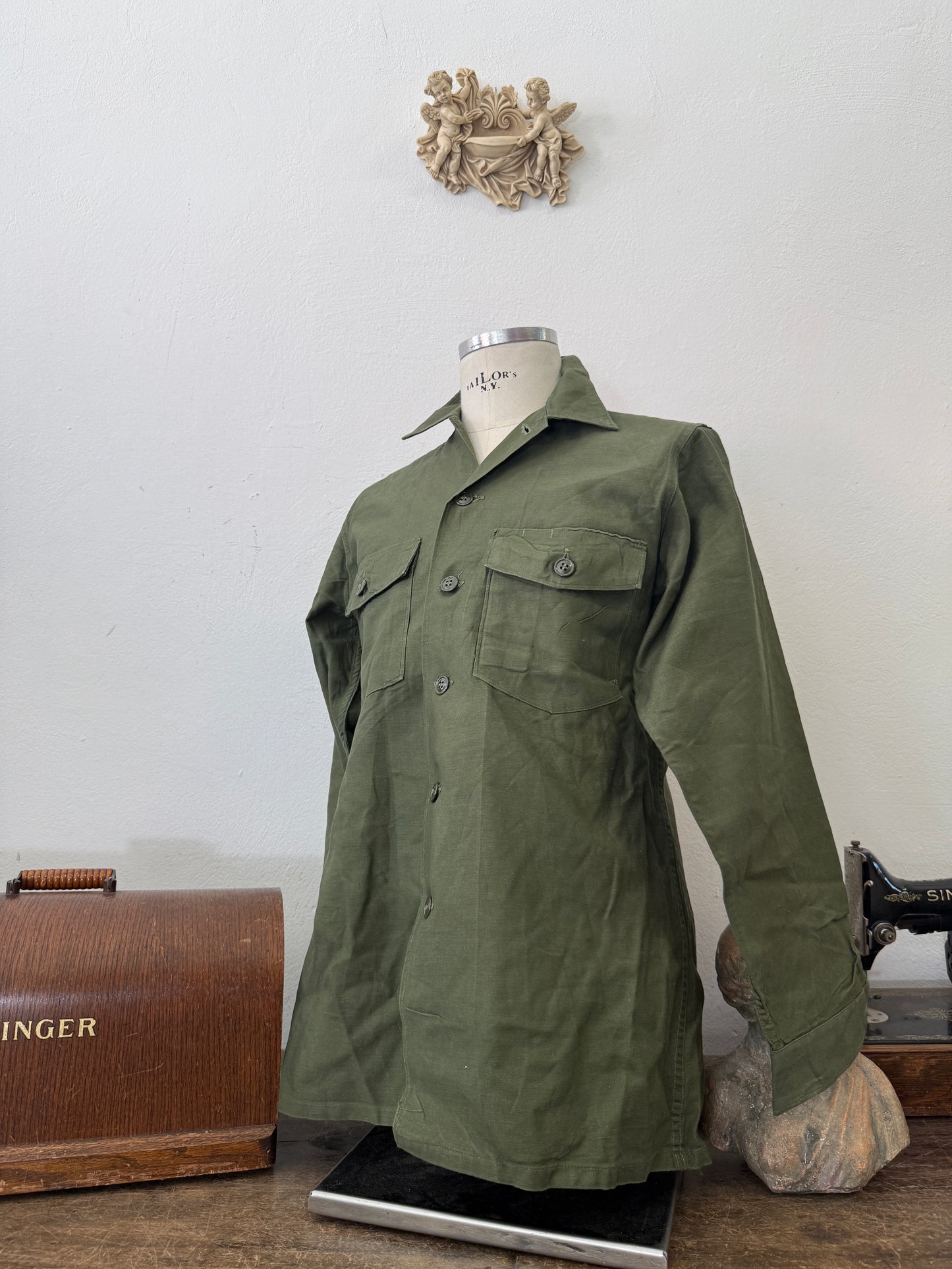 Vintage Og 107 Us Army Shirt “M/L”