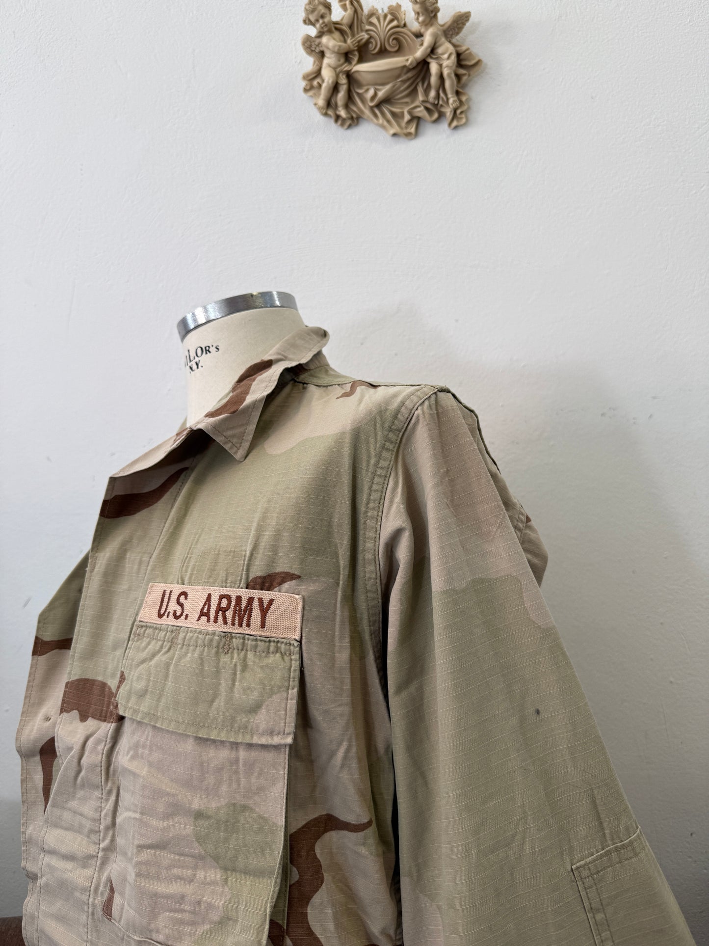 Vintage BDU Camo Jacket Ripstop US Army – L