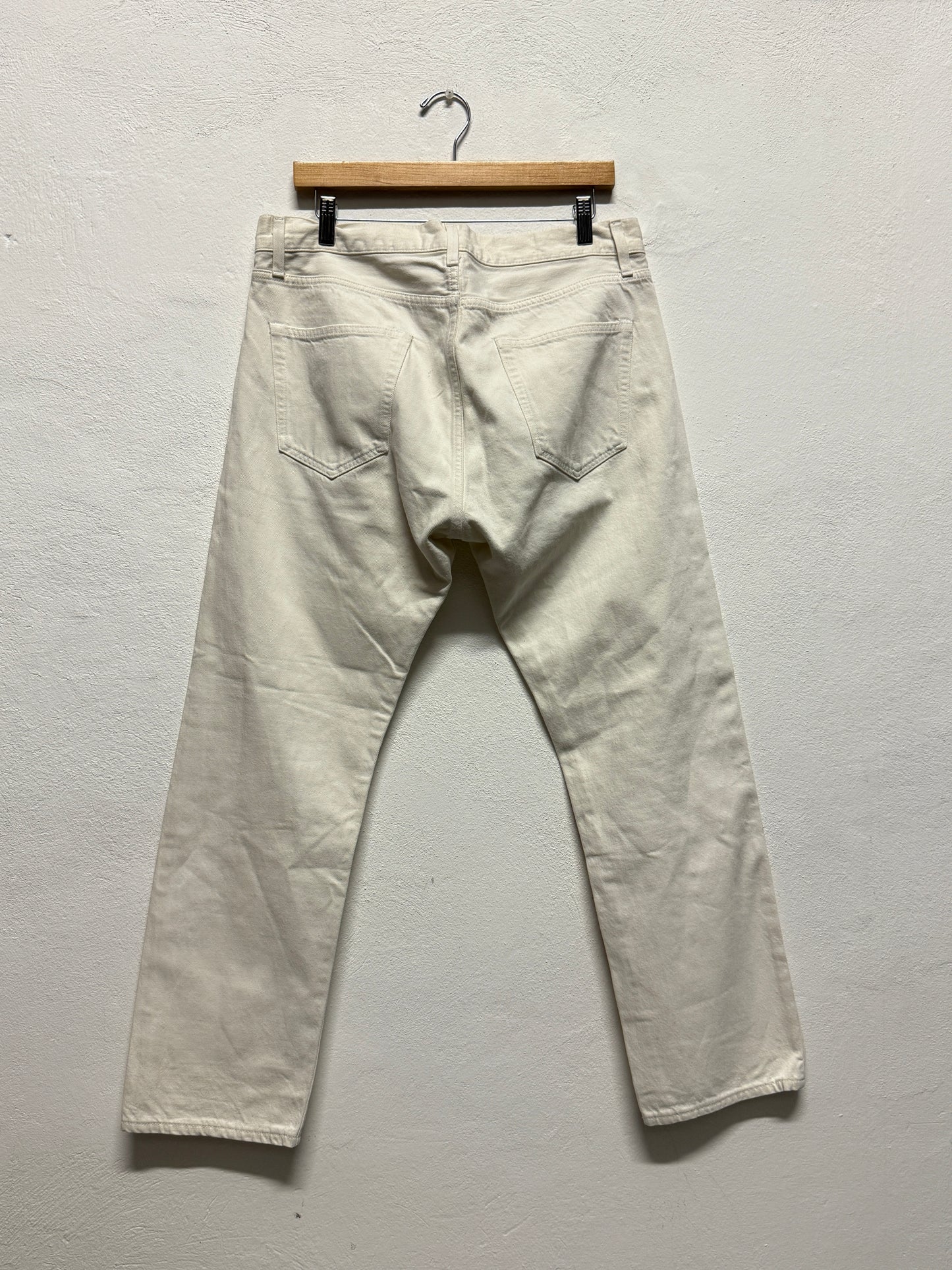 Selvedge Trousers in Japanese Ecru Fabric “W34”