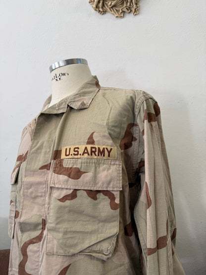 Vintage BDU Camo Jacket Ripstop US Army – L