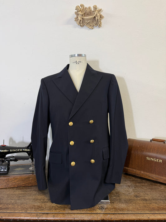 Vintage 00’s Italian Navy Double Breasted Jacket “XL”