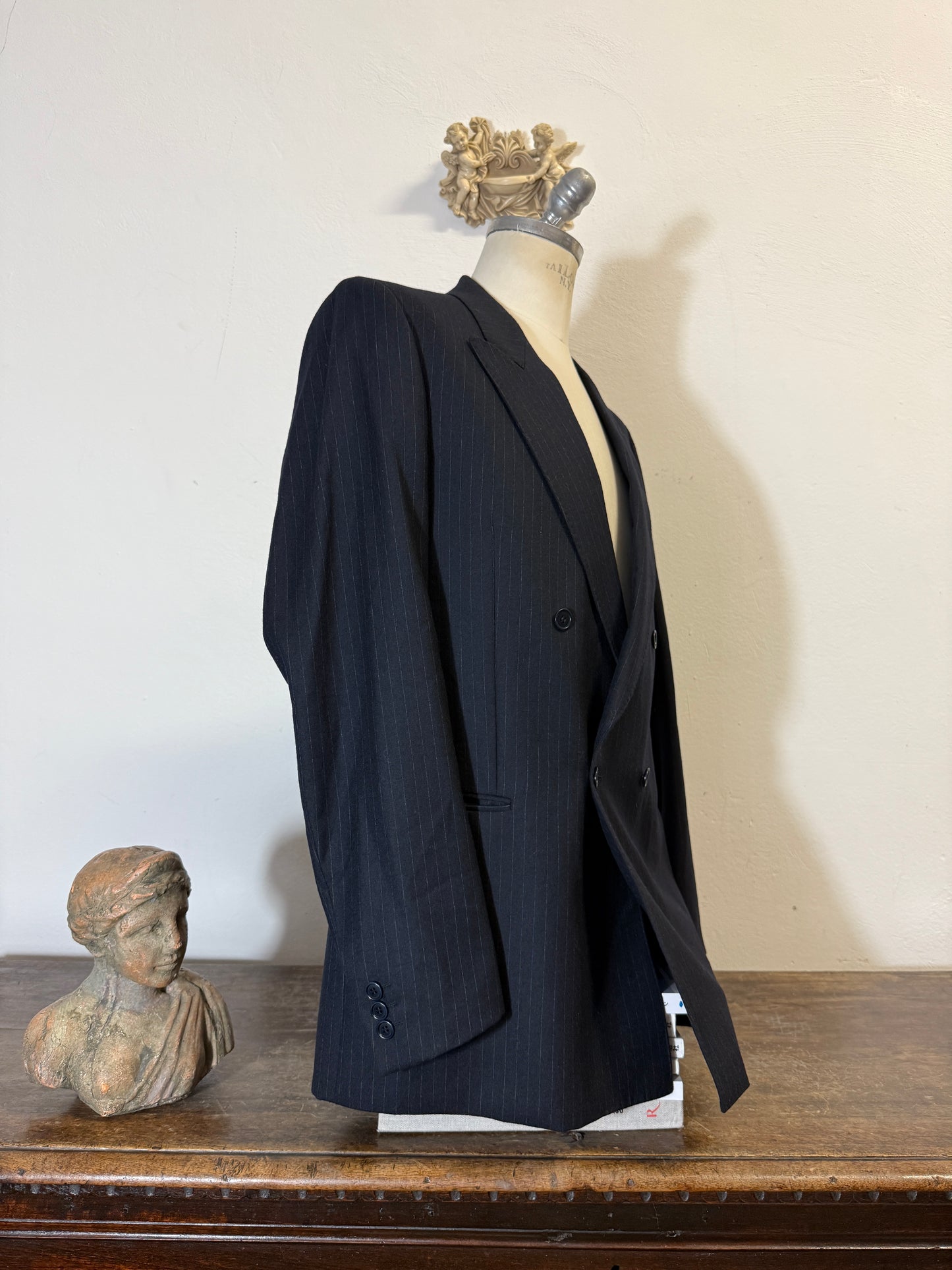 Double-Breasted Pinstripe Blazer “L/XL”