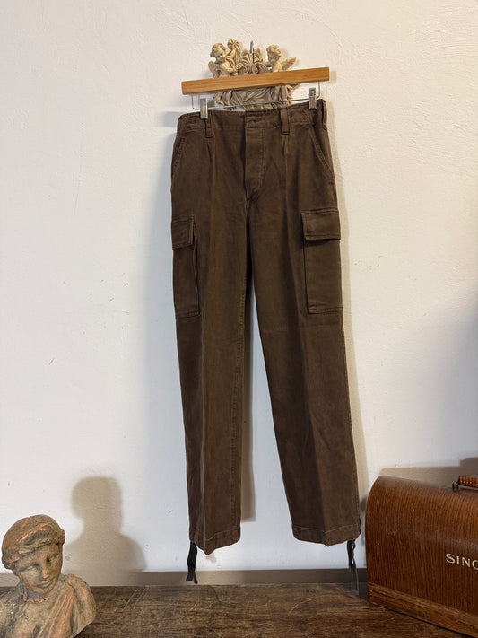 Vintage 80’s German Army Moleskin Cargo Pants “W29”