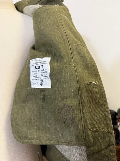 Vintage 50’s Selvedge British Army Jacket “S”