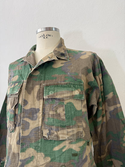 Vintage 1970-80s ERDL Camouflage Pattern Hot Weather Jacket Ripstop “M”