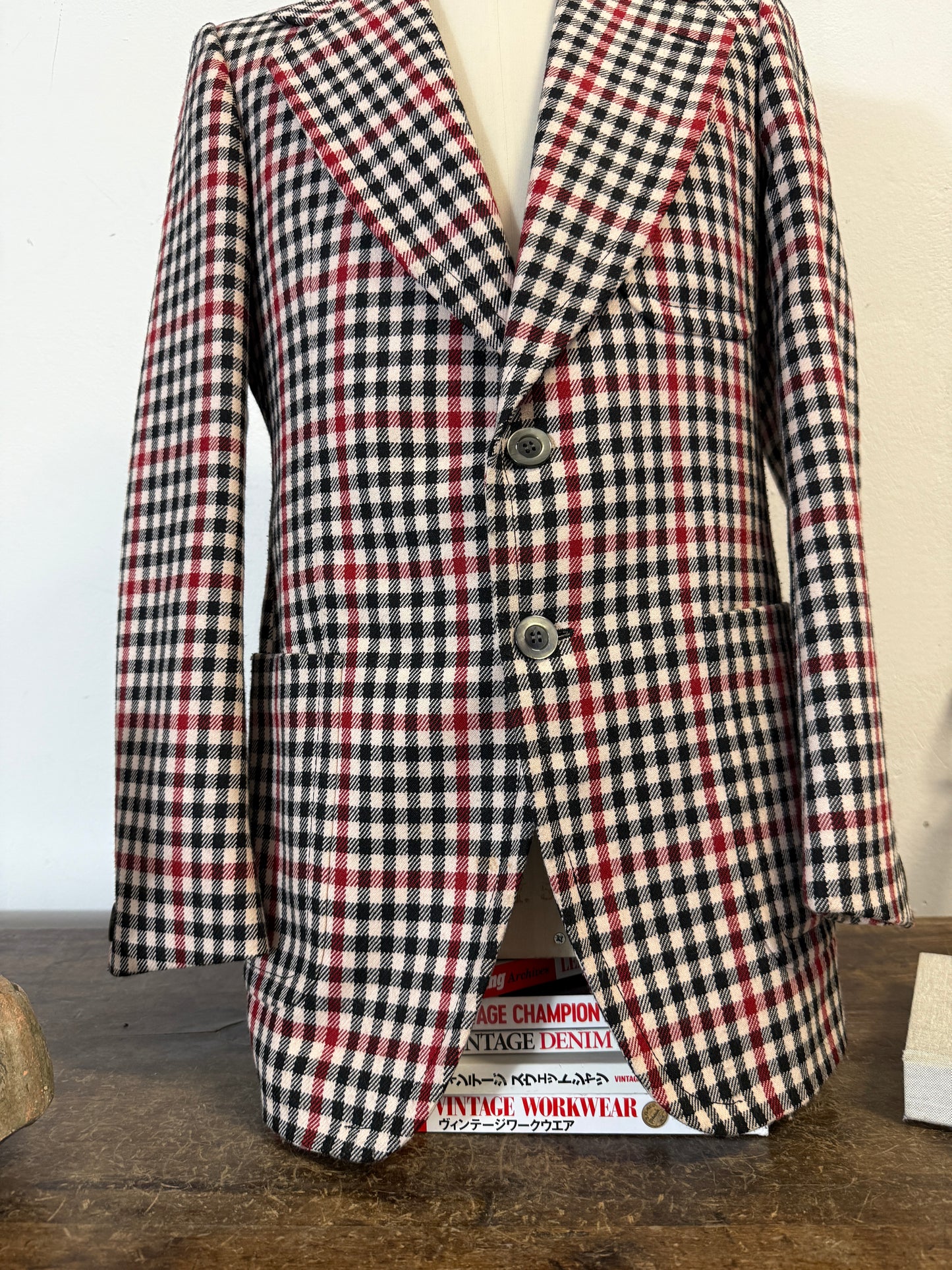 Vintage Checkered Wool Jacket “M/L”