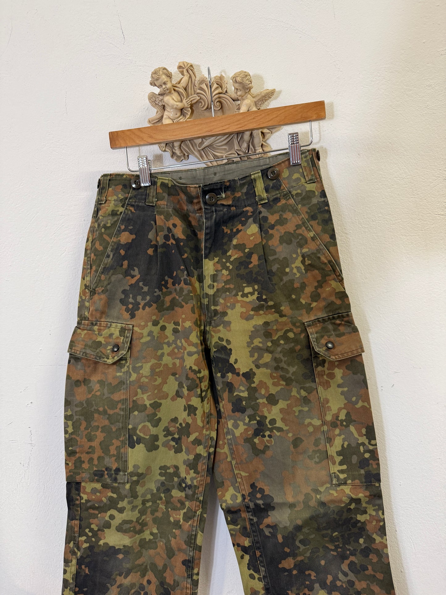 Vintage German Army Camo Cargo Pants “W31”