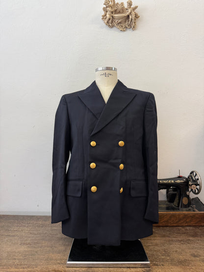 Vintage Italian Navy Double Breasted Jacket “M”