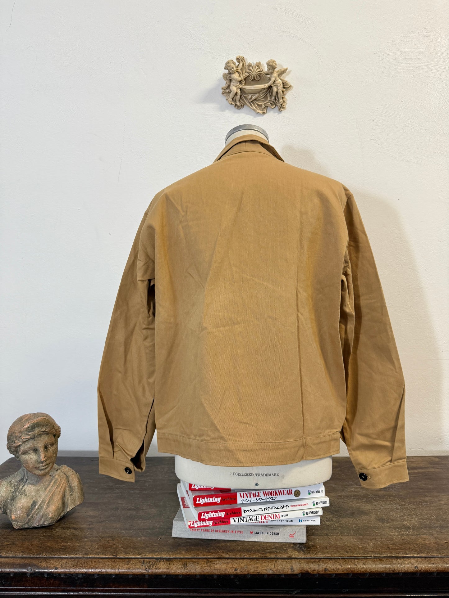 Vintage 70’s Deadstock Cropped Fit Work Jacket - Faded “L”
