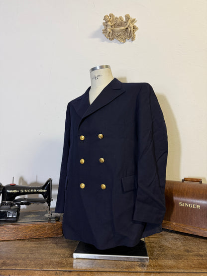 Vintage 00’s Italian Navy Double Breasted Jacket “L”