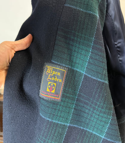 Vintage 90’s Loden Coat - Blue Navy “XL”