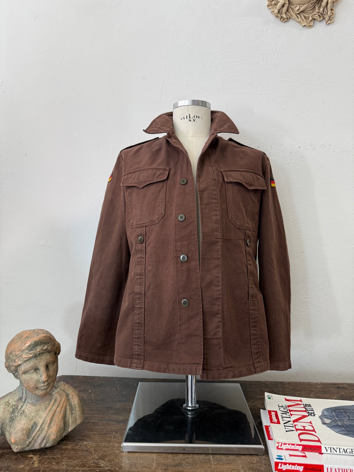 Vintage Moleskin German Army Jacket “S/M”