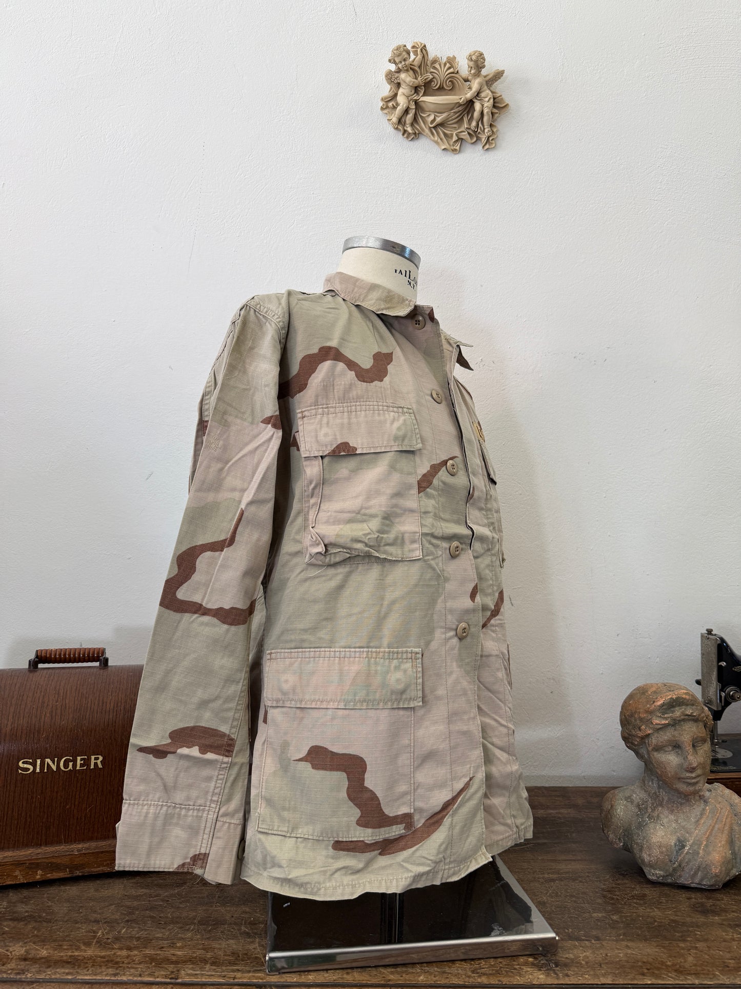 Vintage BDU Camo Jacket Ripstop US Army – L