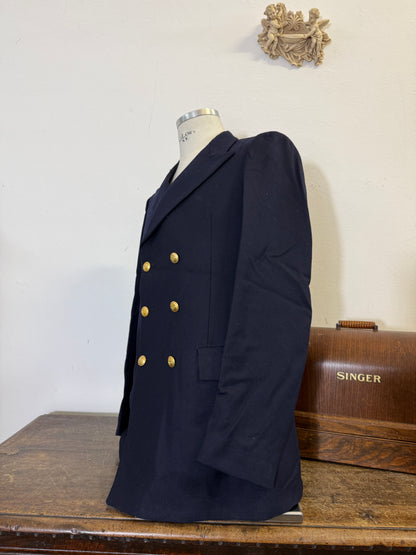 Vintage 00’s Italian Navy Double Breasted Jacket “L”