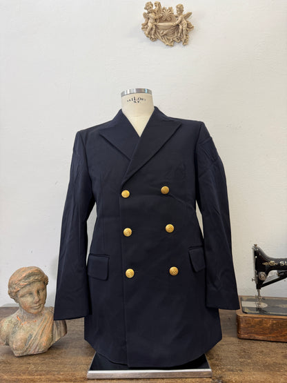 Vintage Italian Navy Double Breasted Jacket “M/L”