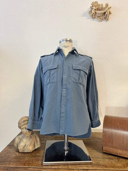 Vintage 60’s Italian Air Force Flannel Shirt “S/M”