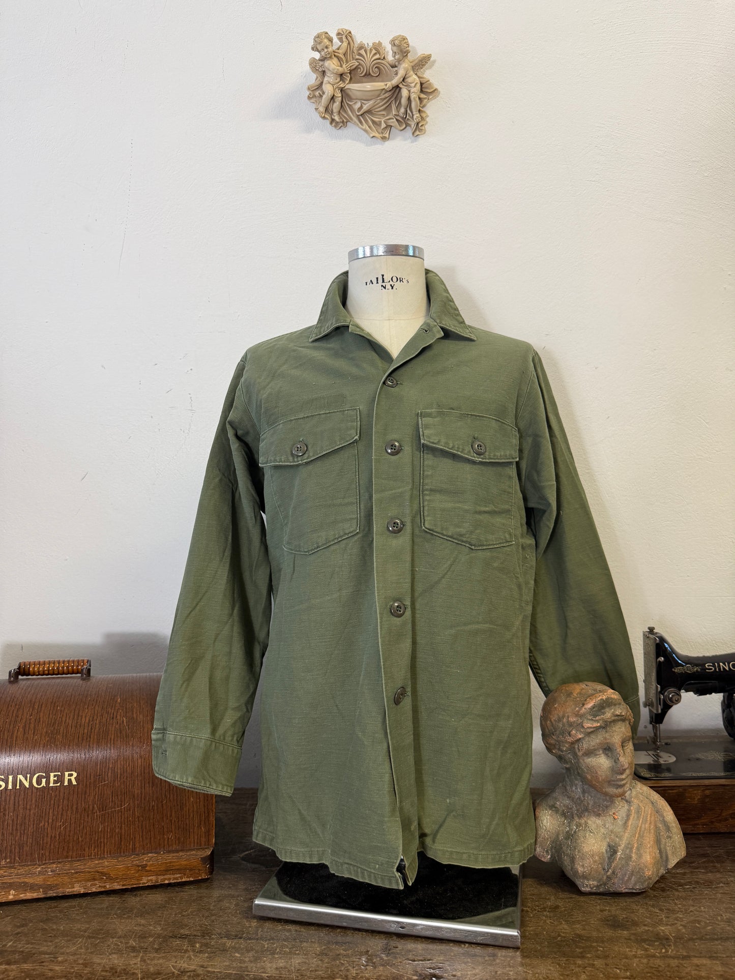 Vintage Og 107 Us Army Shirt “M/L”