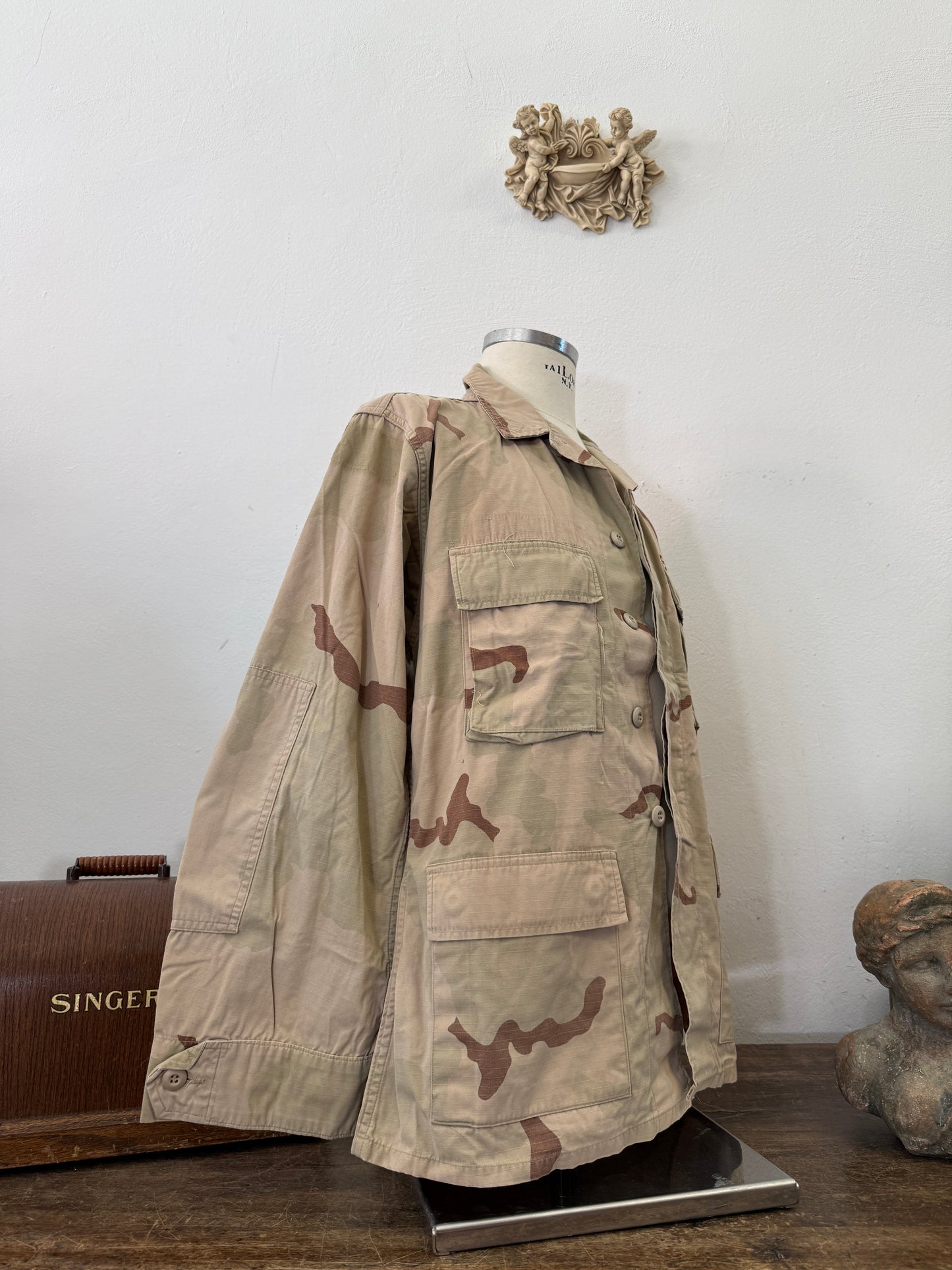 Vintage BDU Camo Jacket Ripstop US Army – L