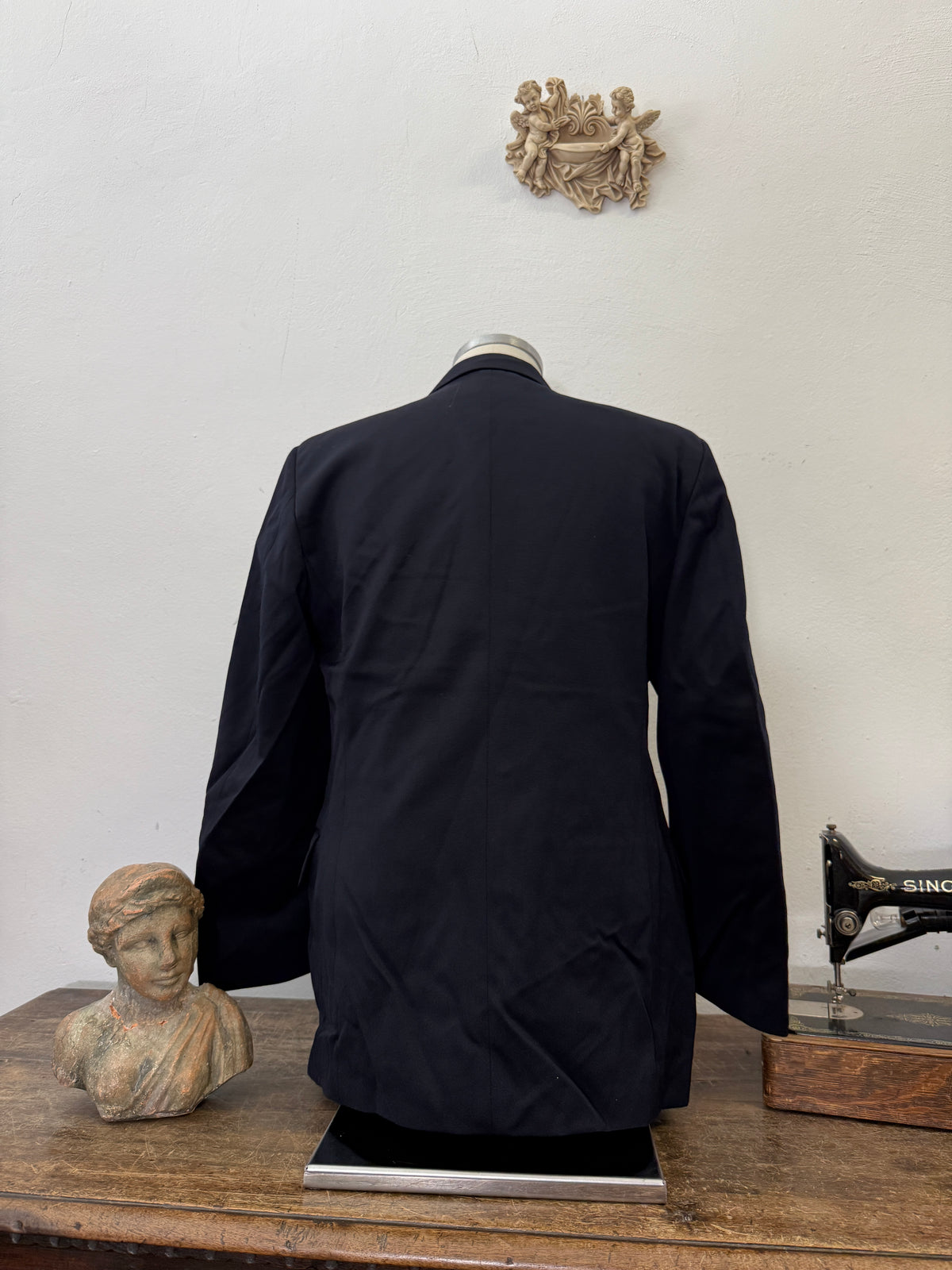 Vintage Italian Navy Double Breasted Jacket “M/L”