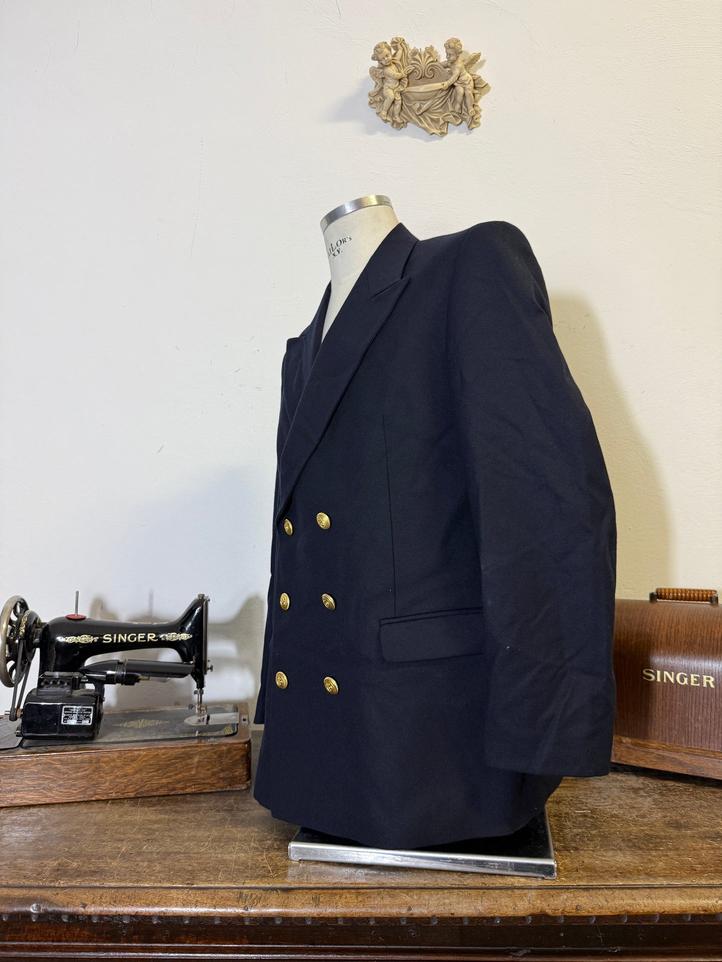Vintage 90’s Italian Navy Double Breasted Jacket “L/XL”