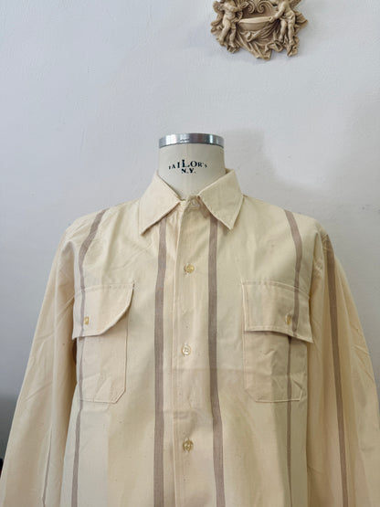 Deadstock Italian Army Prisoner Stripe Shirt