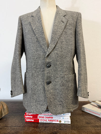 Vintage Wool Harringbone Blazer “M”