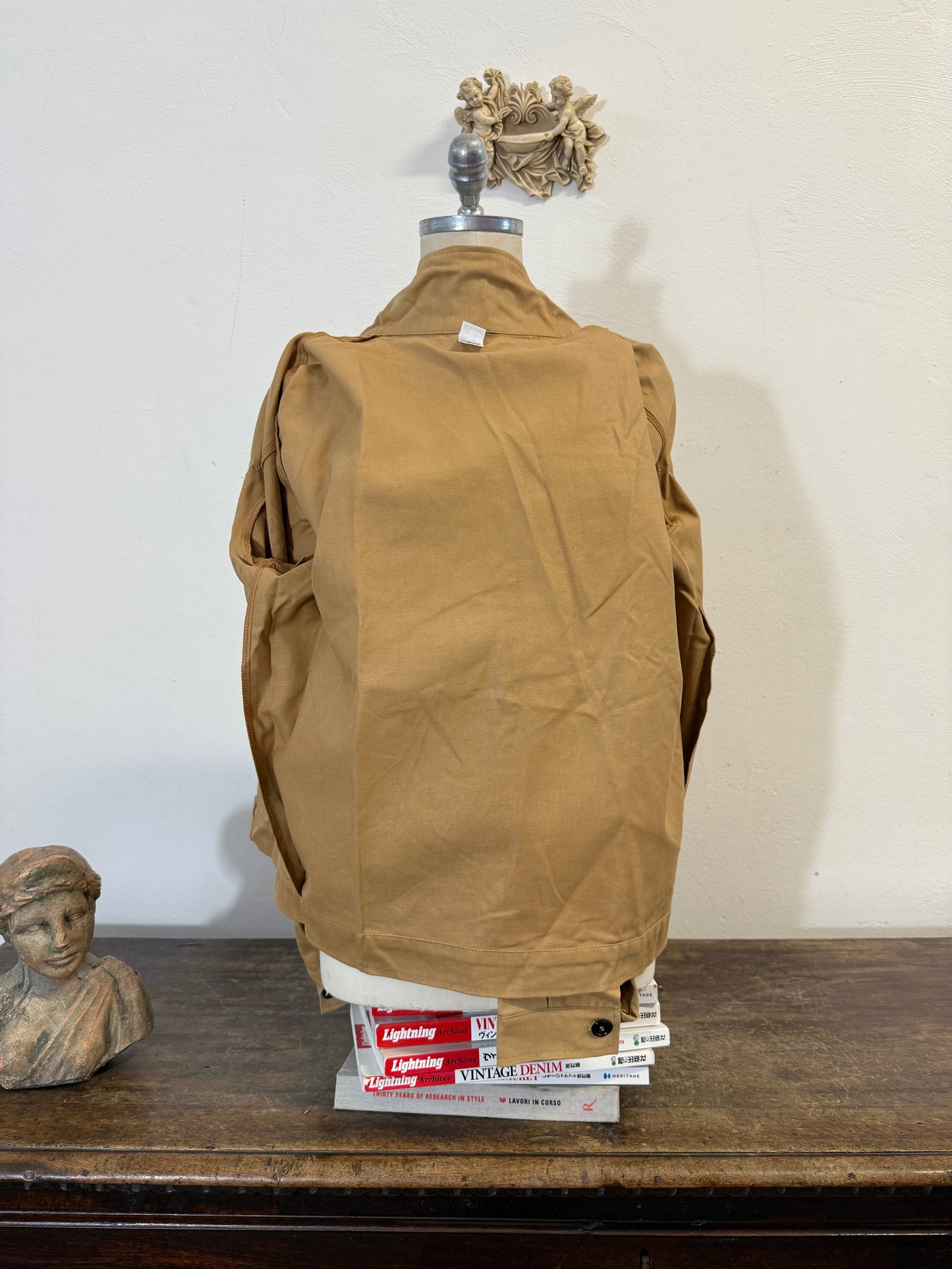 Vintage 70’s Deadstock Cropped Fit Work Jacket - Faded “L”