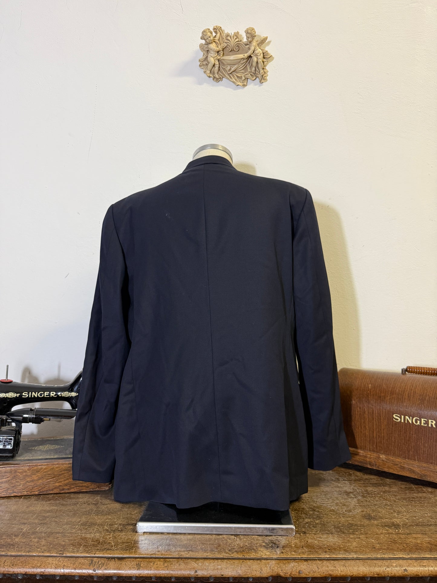 Vintage 00’s Italian Navy Double Breasted Jacket “XL”
