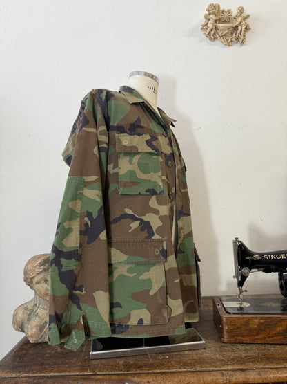 Vintage Woodland Camo Jacket “L/XL”