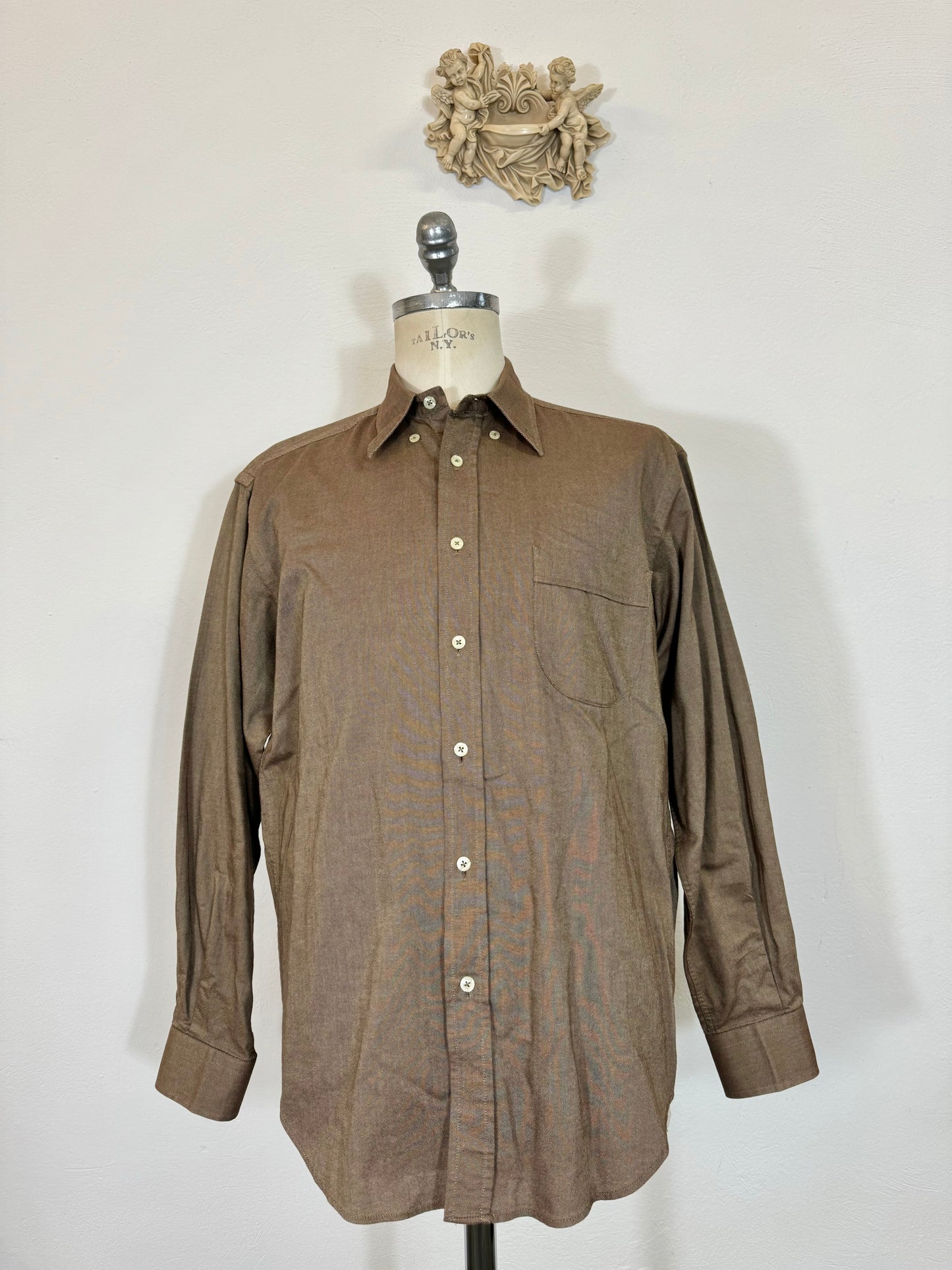Vintage 70s Brown Shirt “L”