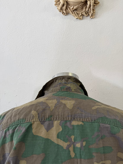 Vintage 1970-80s ERDL Camouflage Pattern Hot Weather Jacket Ripstop “S/M”