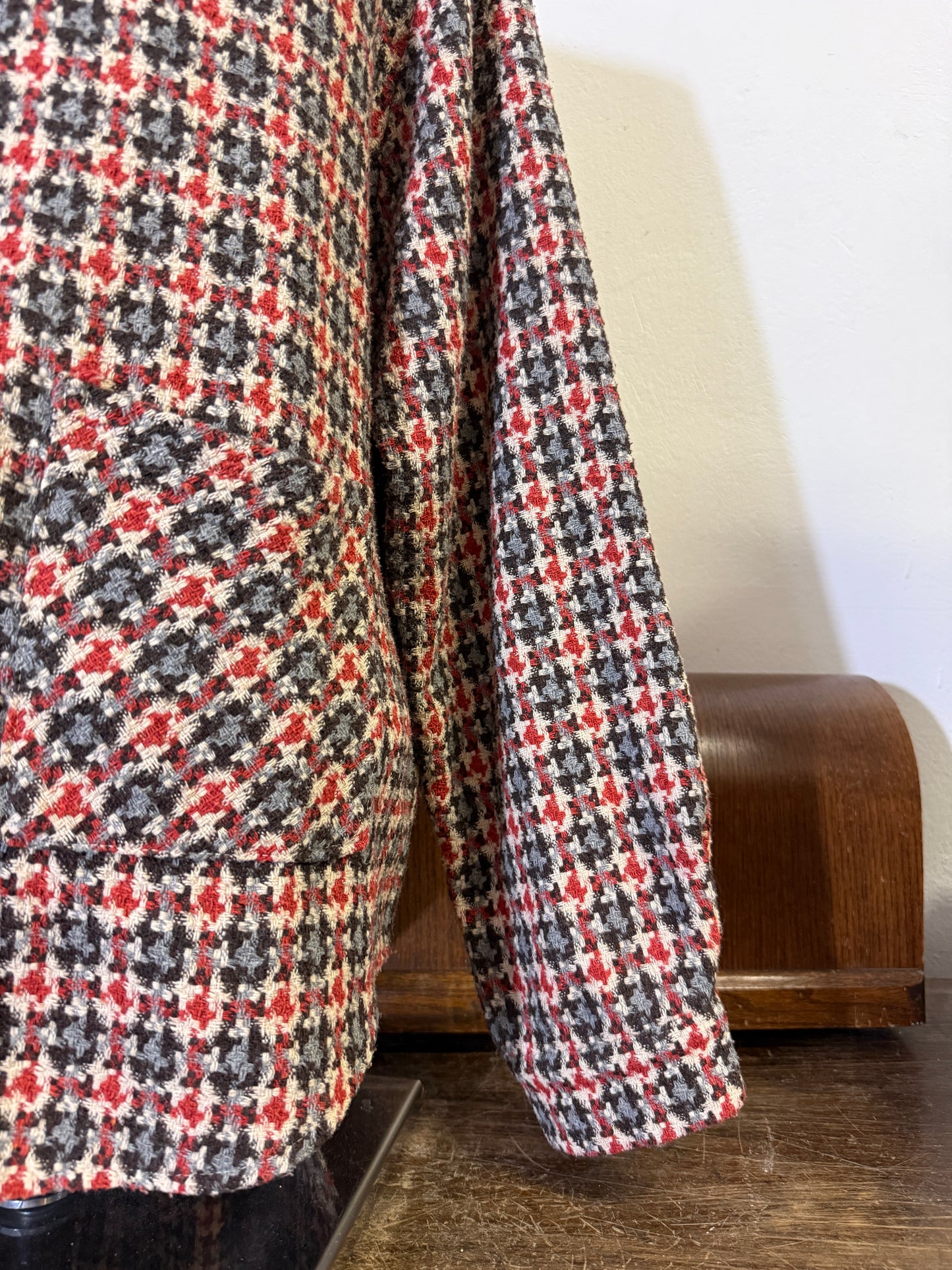 Vintage Tweed Houndstooth Shirt Jacket “XL”