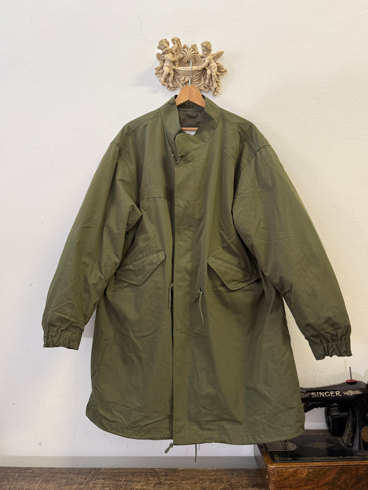 US OD M65 SHELL PARKA WITH LINER - REPRO “L/XL”