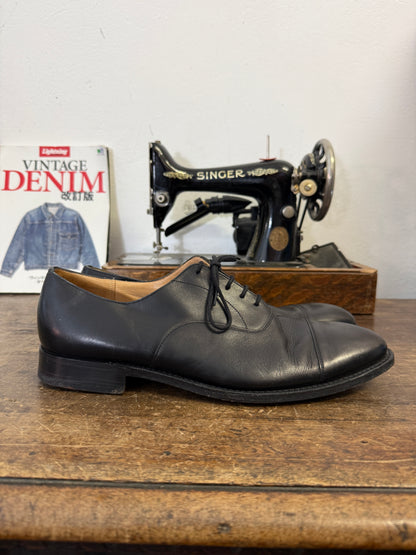 Used Church’s Men’s Black Leather Oxford Shoes – Made in England – UK Size 10