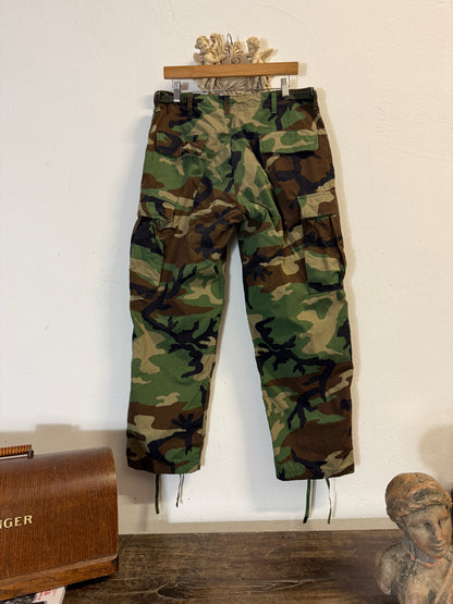 Vintage Woodland Camo Cargo Pants Us Army Rip Stop “W34”