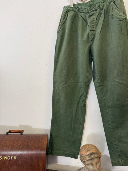 Vintage Swedish Army Fatigue Pants “W32”