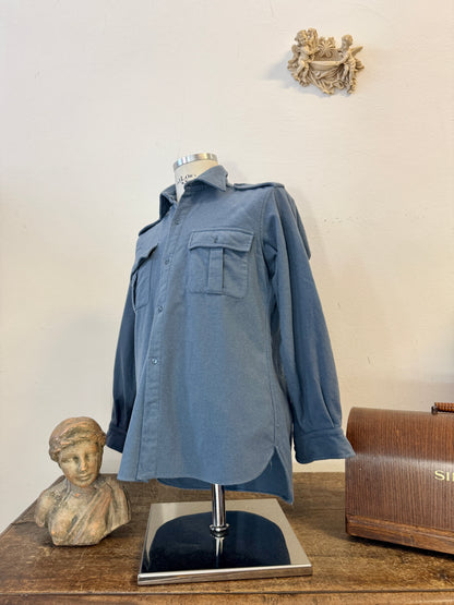 Vintage 60’s Italian Air Force Flannel Shirt “S”