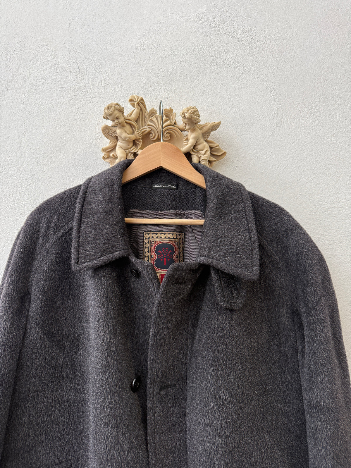 Vintage Grey Raglan Coat - Made in Italy “L/XL”
