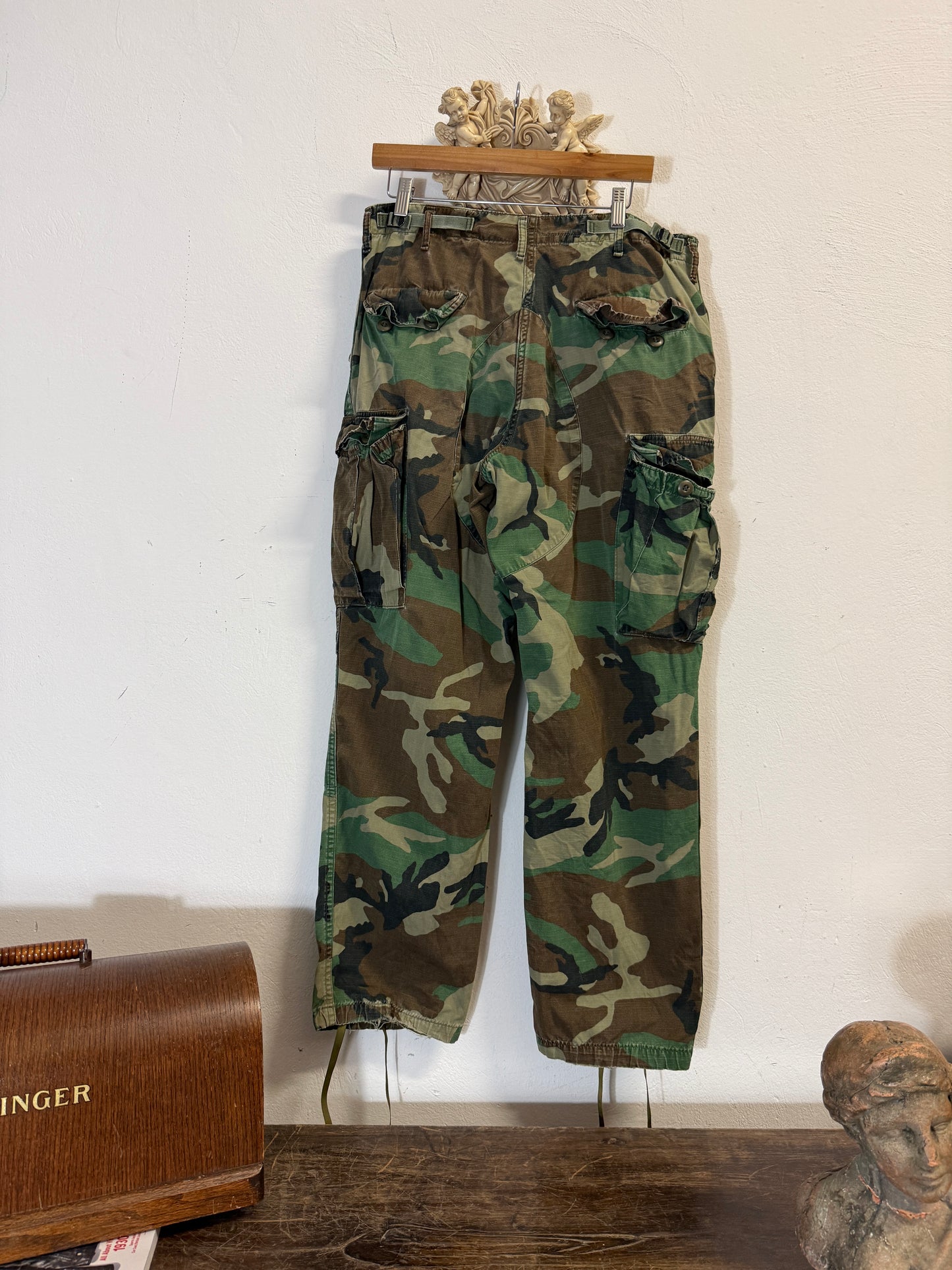 Vintage Woodland Camo Cargo Pants Us Army Rip Stop “W34”