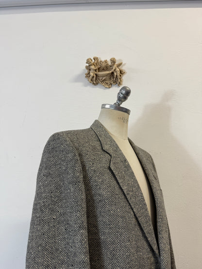 Vintage Wool Harringbone Blazer “M”