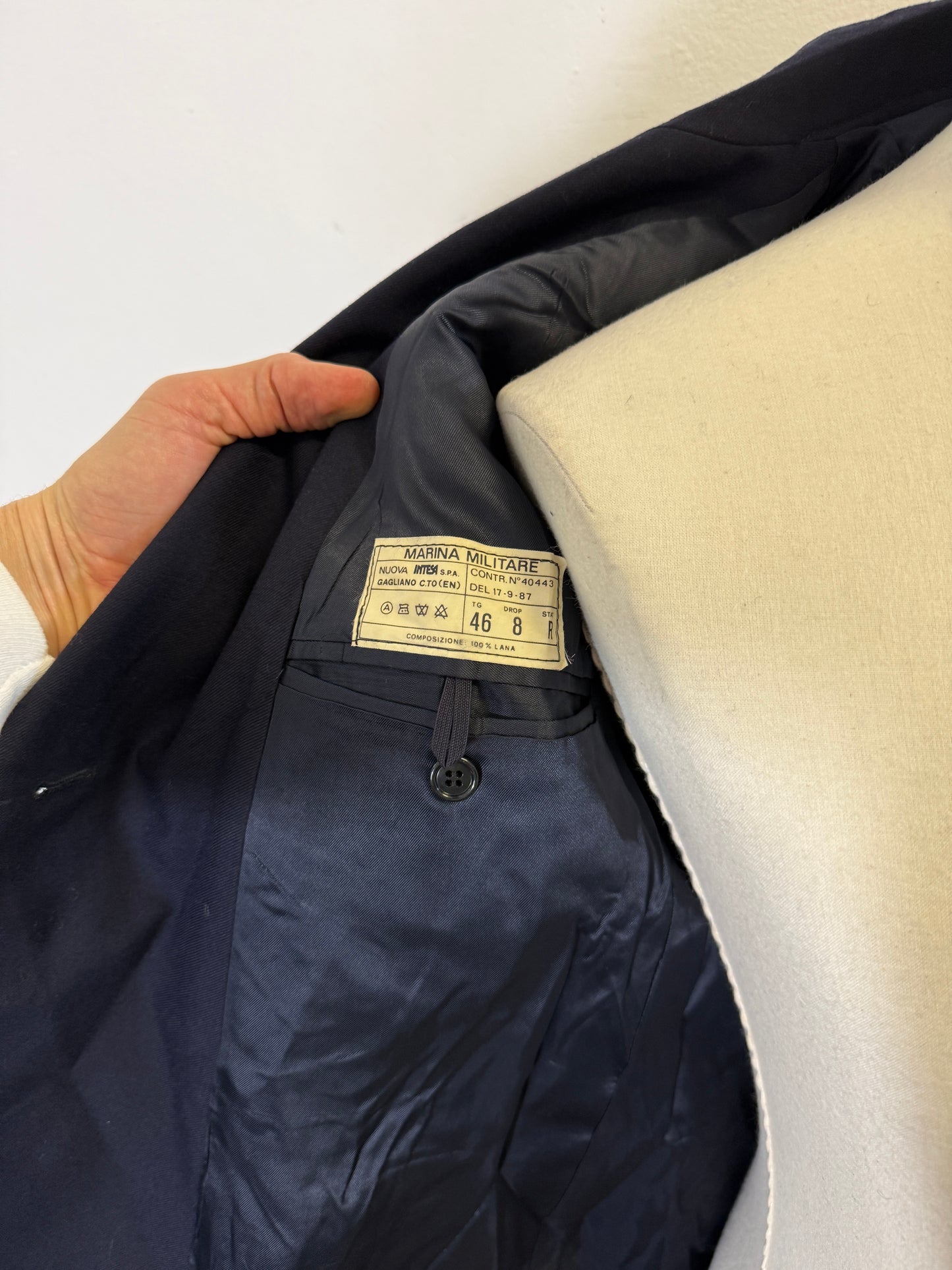 Vintage 80’s Italian Navy Double Breasted Jacket “S”