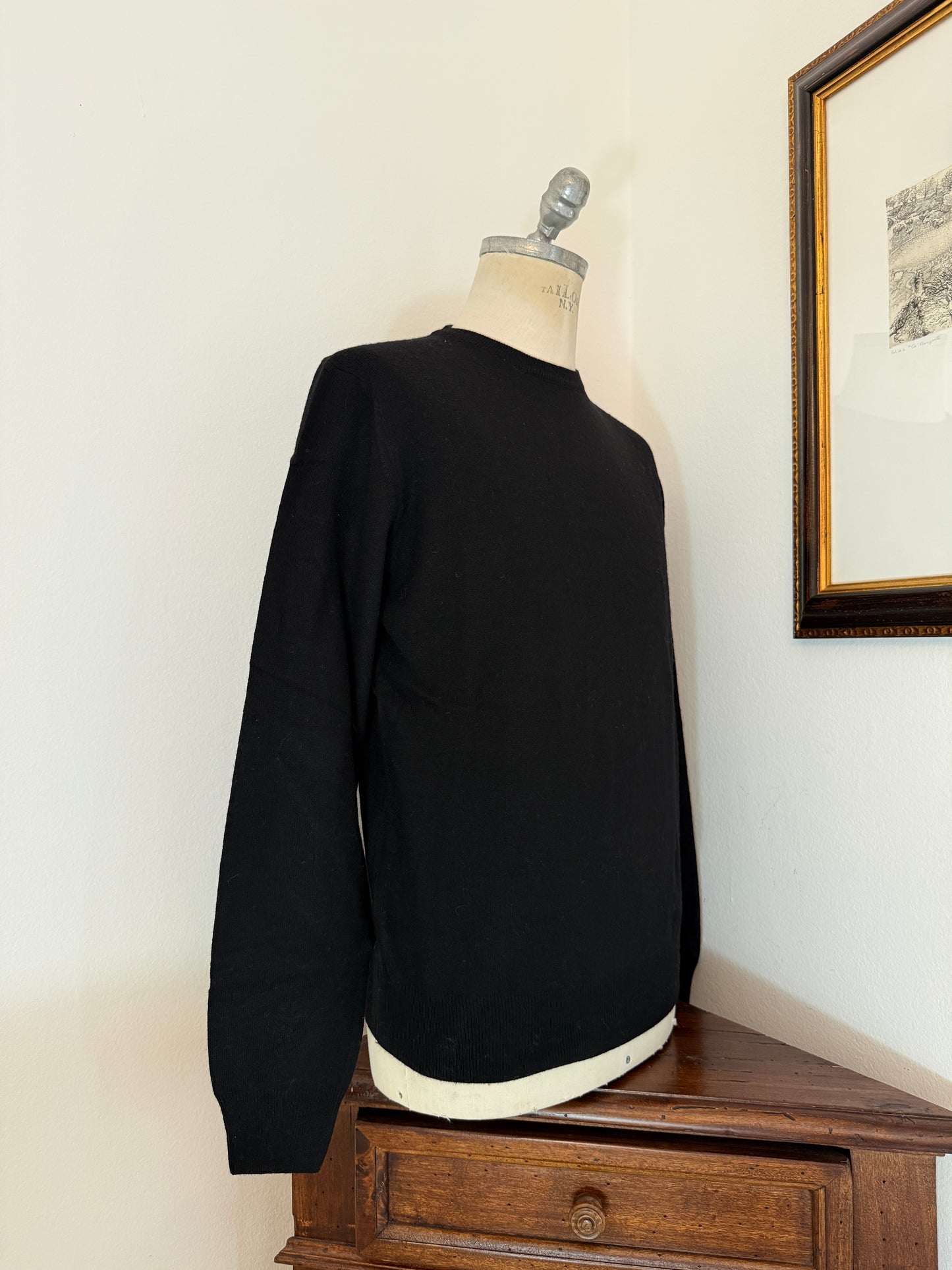 Essential Black Sweater - Made in Italy