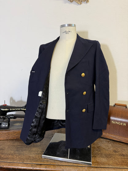 Vintage 90’s Italian Navy Double Breasted Jacket “S”